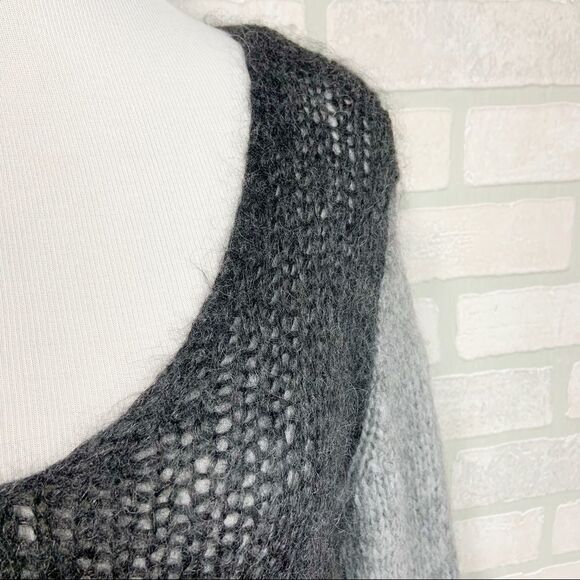 Eileen Fisher Mohair Cashmere Colorblock Sweater V3 - Picture 6 of 9